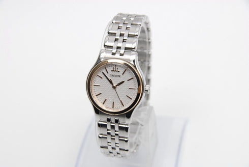 【 Near MINT+++ 】 SEIKO Credor 4J85-0A20 25mm White Dial Quartz Women's Watch